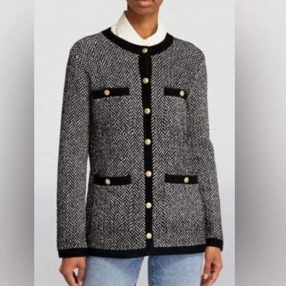 ME+EM Sweaters - ME+EM Wool Blend Chevron Jacket NWOT. $288 plus $14.95 shipping on TRR!